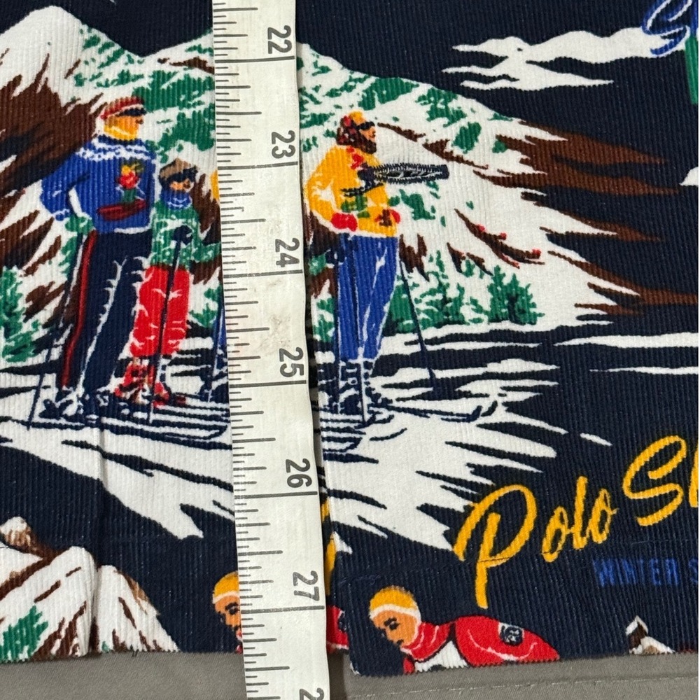 Polo Ralph Lauren‎ Mens Classic Fit Corduroy Navy Winter Holiday Shirt Size S - Picture 5 of 8